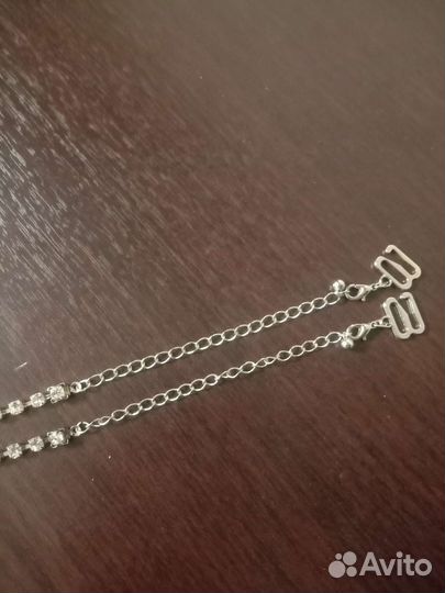 Бретельки стразы, силикон пакетом