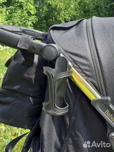 Коляска babalo чёрная/ золото