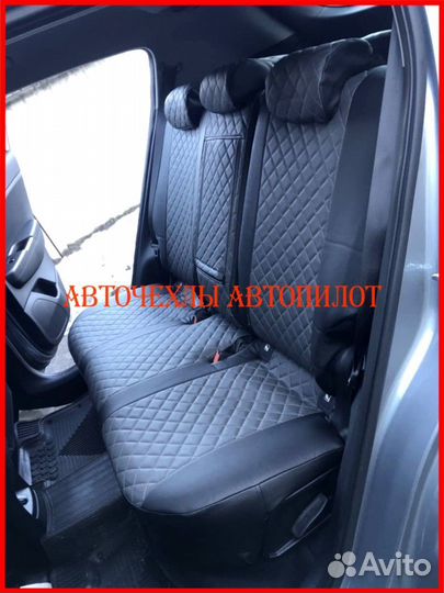 Чехлы Автопилот Kia Sportage 4 из экокожи Ромб