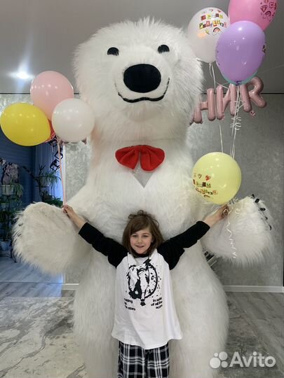 Розовый мишка и другие ростовые куклы