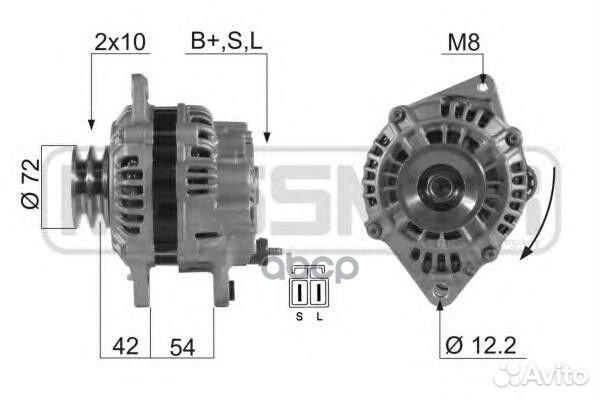 Генератор Mitsubishi pajero 2 2.8TD 210491 Era