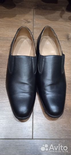 Туфли мужские 45 размер черные кожаные
