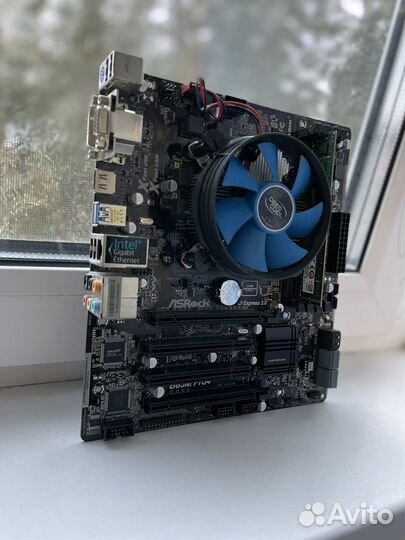 Материнская плата LGA1150 с процессором и озу