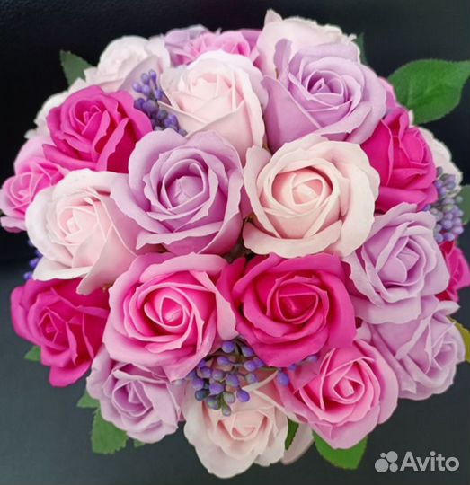 Букет из мыльных роз