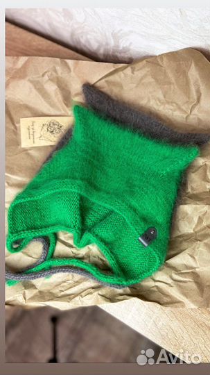 Шапка с ушками женская