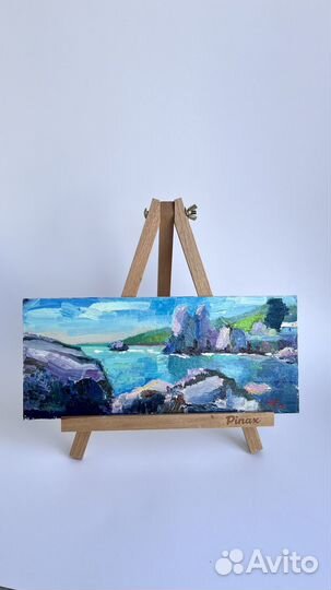 Картина маслом на картоне 