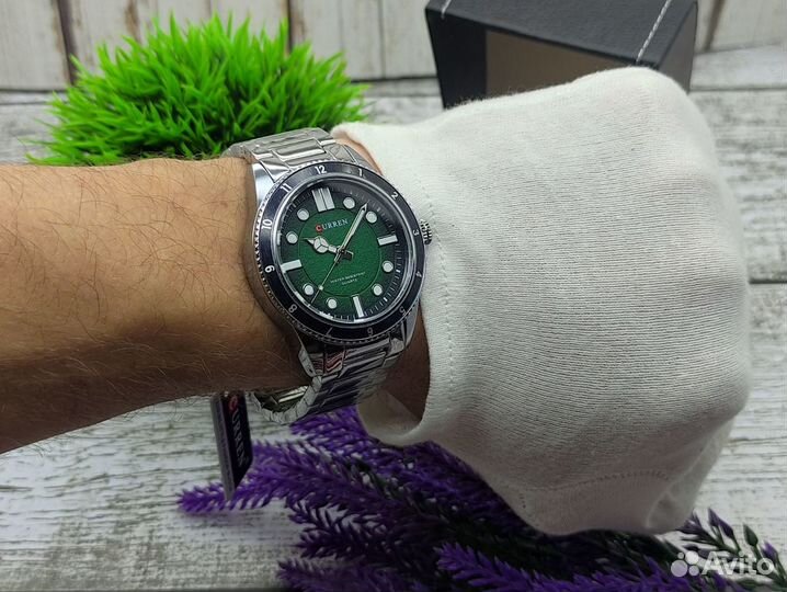 Мужские наручные часы Curren green coral