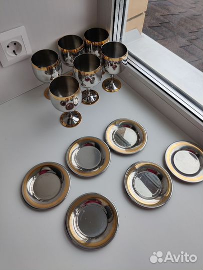 Бокалы с блюдцами Zepter на доставке