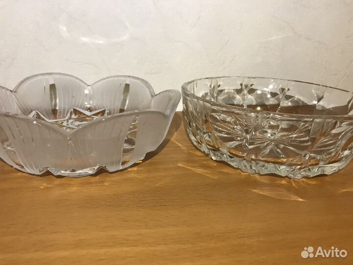 Хрустальные вазочки конфетницы