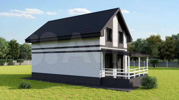 Коттедж 101 м² на участке 9 сот.