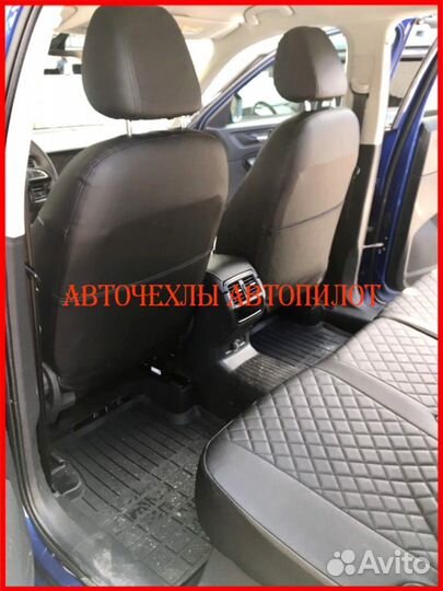 Чехлы Автопилот Skoda Kodiaq из экокожи чёрные