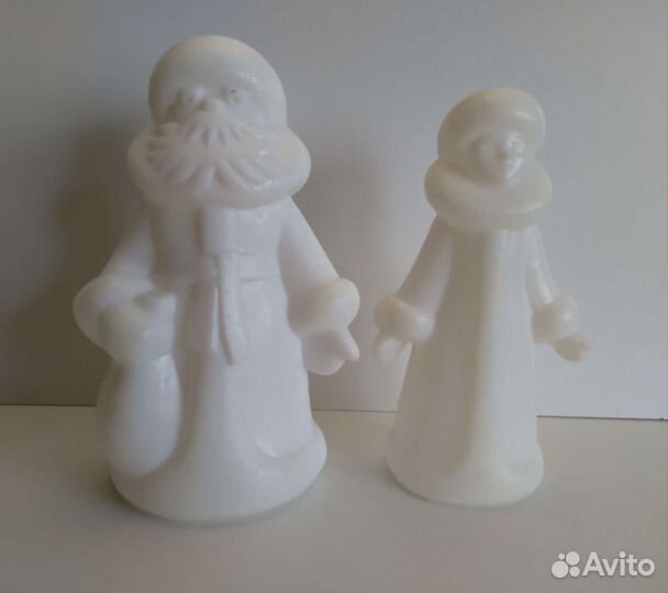 Игрушка дутая Дед Мороз и Снегурочка СССР.Винтаж