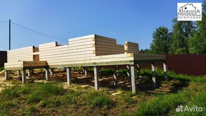 Срубы дома 6х9 из бруса 1эт строительство