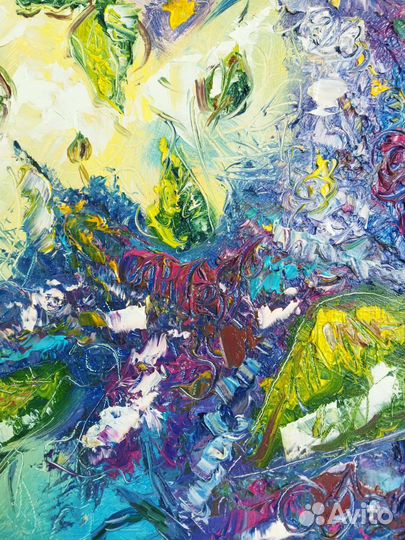 Картина маслом сирень