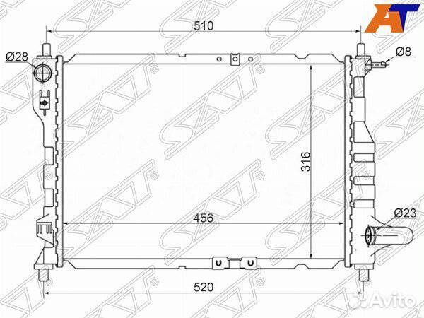 Радиатор daewoo matiz