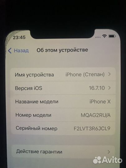 iPhone X, 256 ГБ