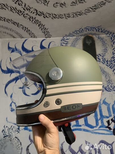 Мотошлем beon b510 retro