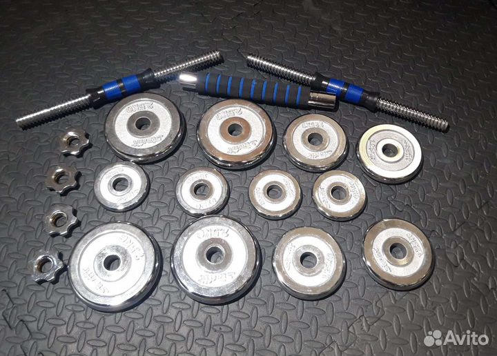 Наборы 2 в 1. Гантели разборные + штанга 16 и 21кг