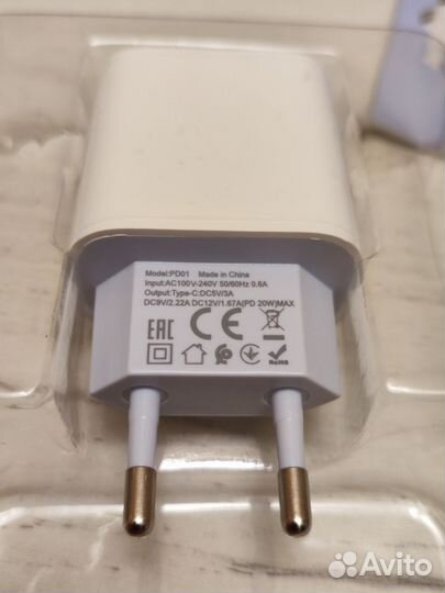 Блок для iPhone быстрая зарядка type-c android