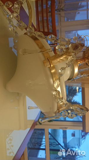 Люстра хрустальную СССР высота 52 см ширина 45