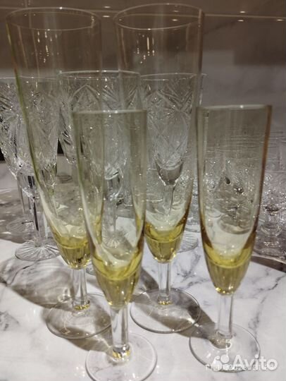 Фужеры и рюмки Богемия