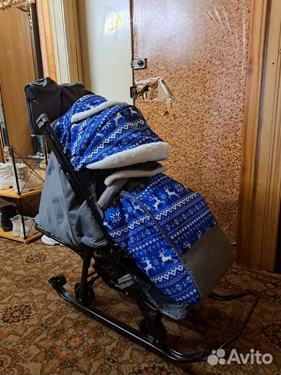 Зимние санки-коляска Ника Galaxy