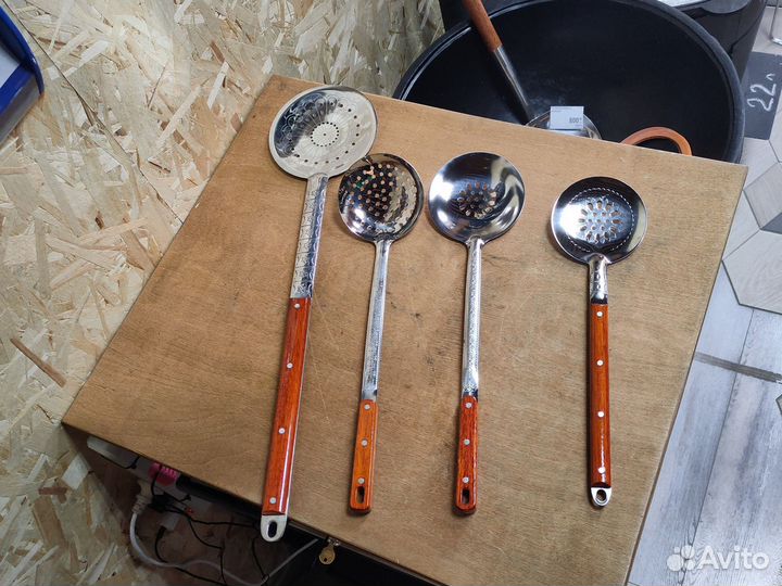 Шумовка 40/47/64см с дер. ручкой