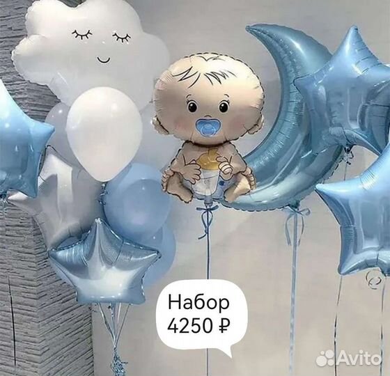 Воздушные шары на выписку, гелиевые шарики