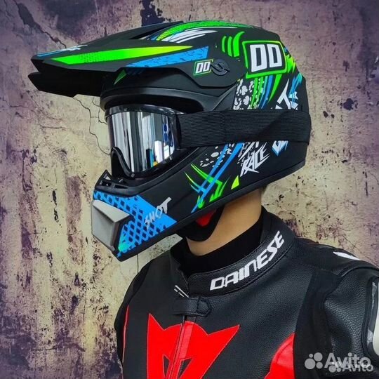 Мото очки новые,мото шлем кроссовый,мотошлем новый