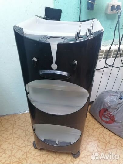 Мойка парикмахерская с креслом, тележка