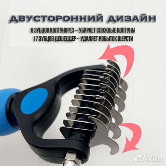 Расческа для кошек и собак. Дешеддер