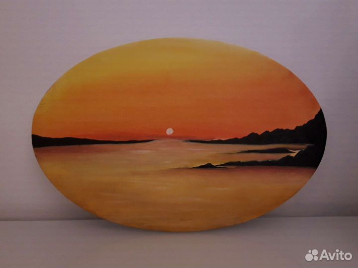 Картина маслом на холсте пейзаж яркий