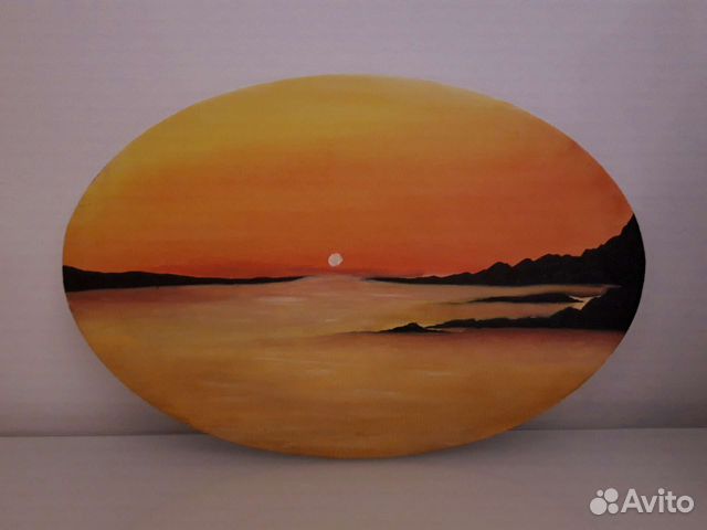 Картина маслом на холсте пейзаж яркий