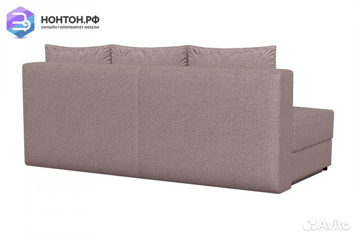 Диван еврокнижка Лира рогожка светло-бежевая