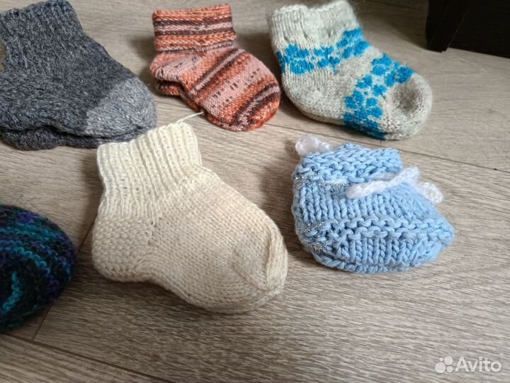 Носки детские шерстяные, пинетки