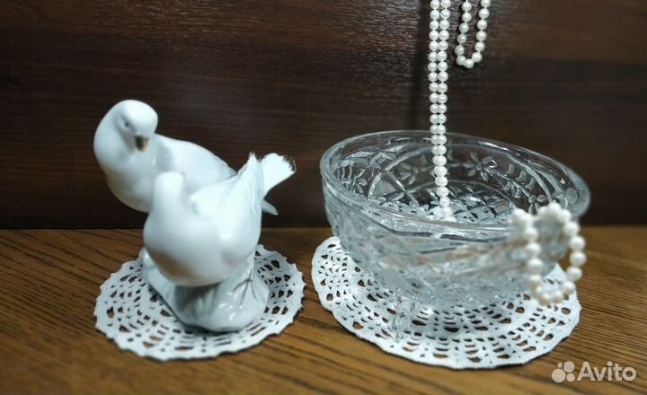 Хрустальные конфетницы, фужеры