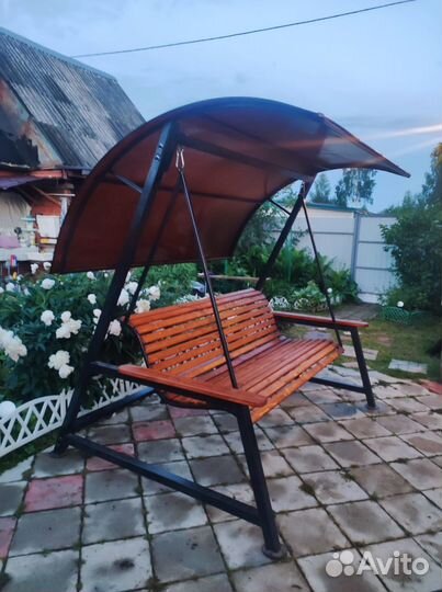 Качель уличная с крышей+подушки