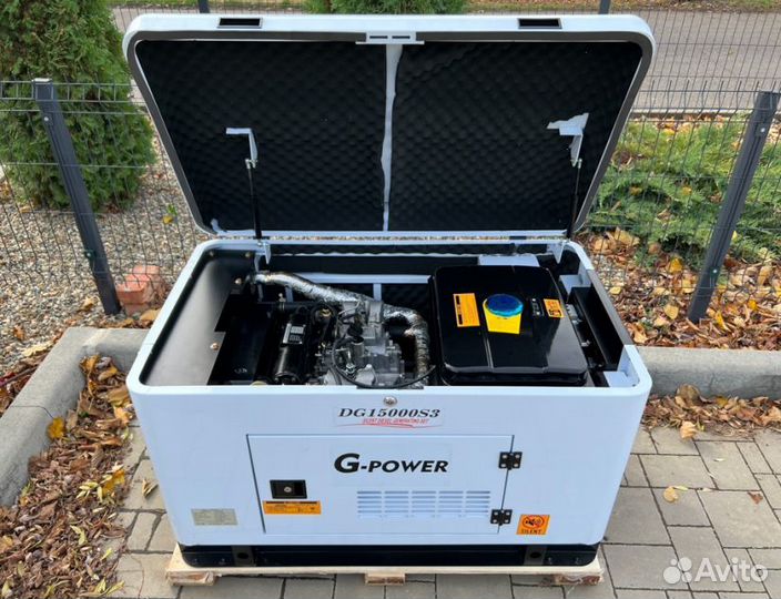 Генератор дизельный 13 кВт G-power DG15000SE3 трех