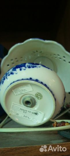 Гжель, часы, фарфор, авторская работа