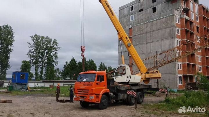 Аренда и услуги автокрана-вездехода, 32 т, 31 м, с гуськом 9 м