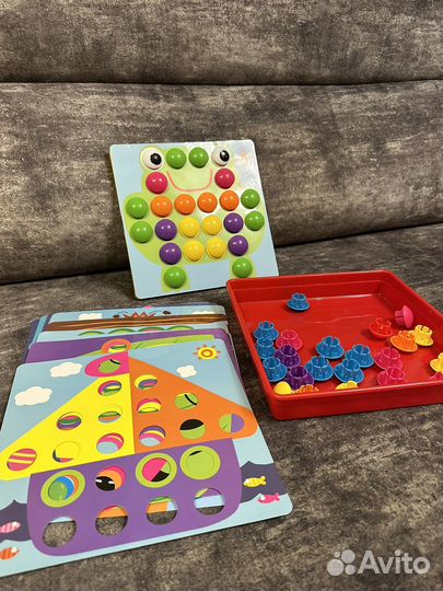 Мозаика крупная с трафаретами сортер