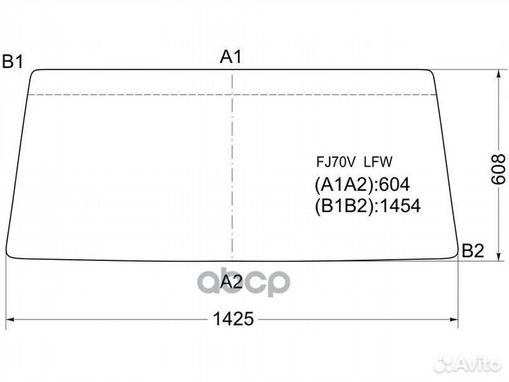 Стекло лобовое в резинку toyota land cruiser PR