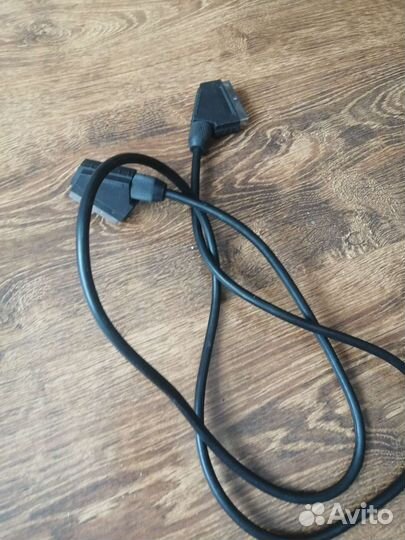 Аудио-видео кабель scart- scart 1 метр