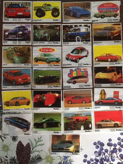 Вкладыши от жвачки turbo, bombibom