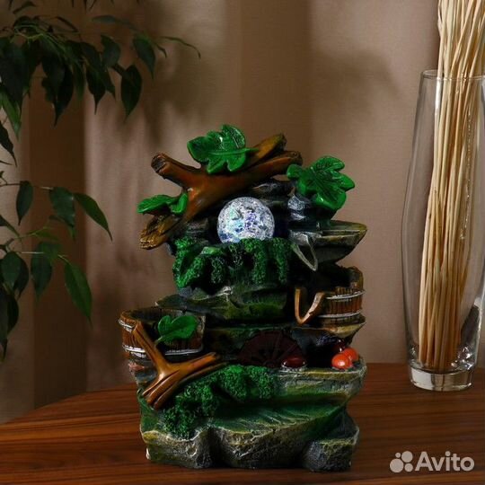 Фонтан 'Скалистый спуск' 13,5х18х27 см (с подсветк