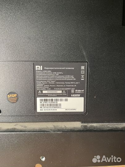 Телефизор Mi tv 43 на запчасти