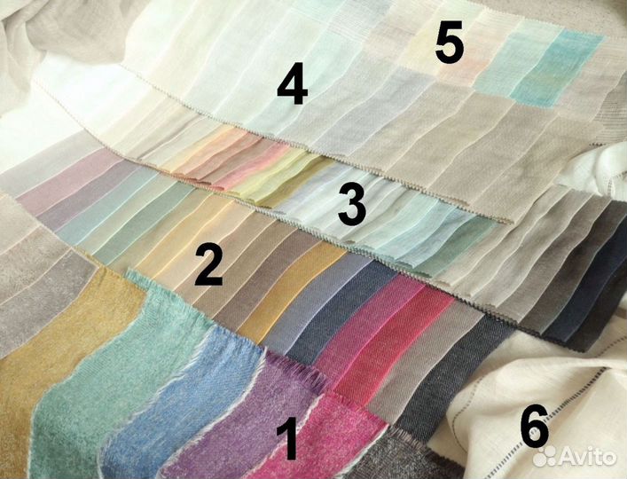 Шторы Ткани Лен натуральный мягкий Италия Германия