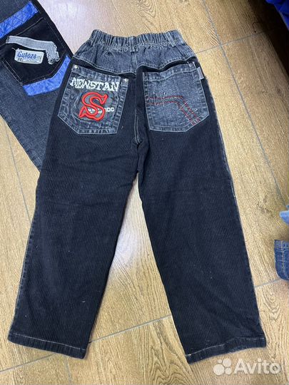 Джинсы на резинке с подкладом. 128, 146