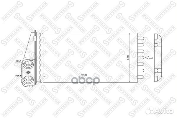 Радиатор печки 10-35096-SX Stellox