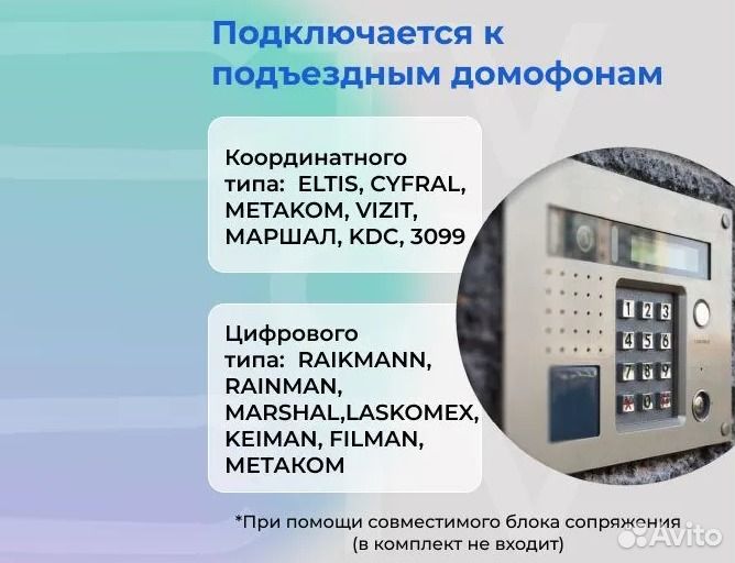 CTV-M5801 домофон с Wi-Fi, для видеонаблюдения